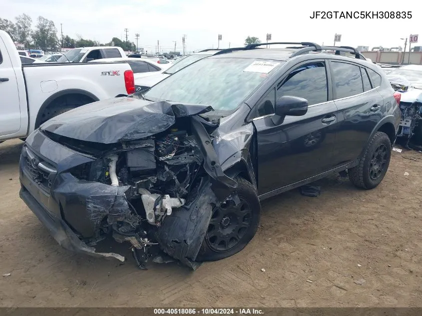 JF2GTANC5KH308835 2019 Subaru Crosstrek 2.0I Limited