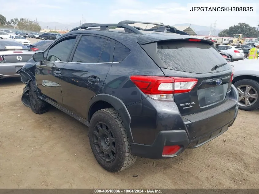 JF2GTANC5KH308835 2019 Subaru Crosstrek 2.0I Limited