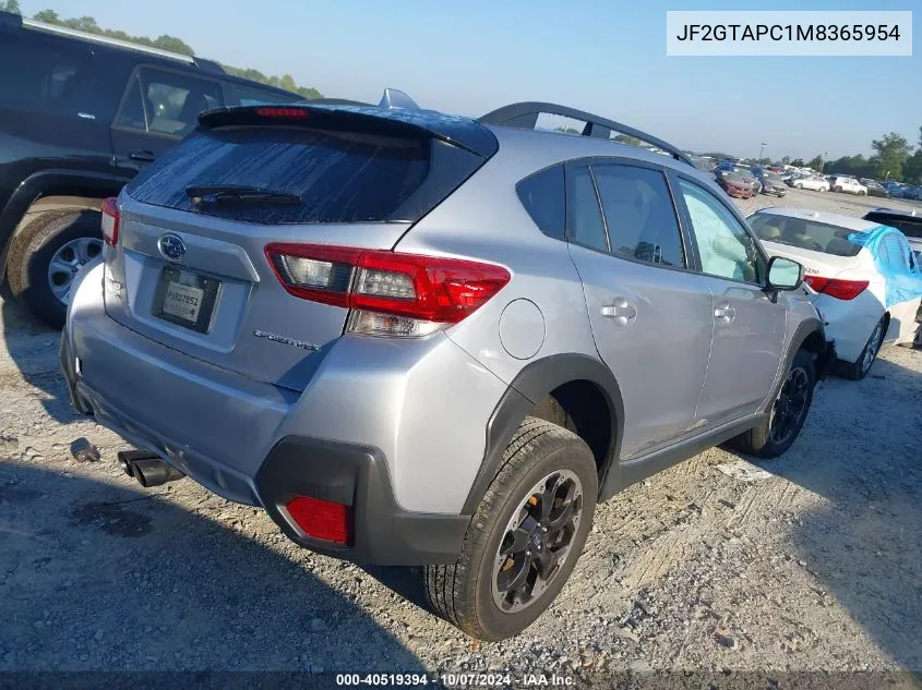 JF2GTAPC1M8365954 2021 Subaru Crosstrek Premium