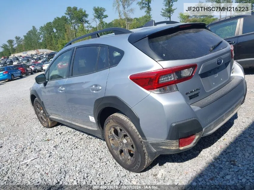 JF2GTHSC7MH216223 2021 Subaru Crosstrek Sport