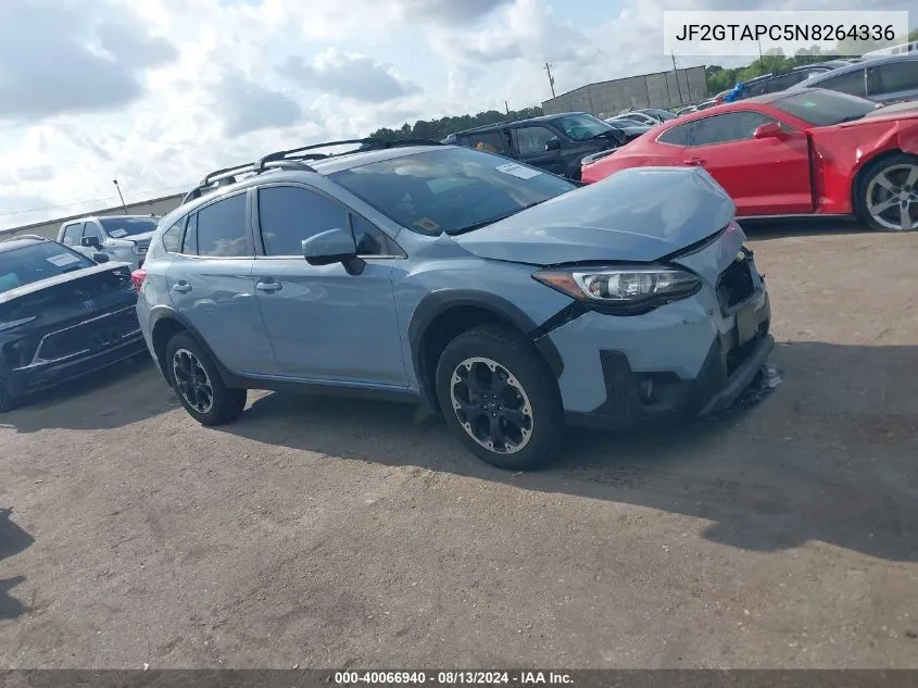 JF2GTAPC5N8264336 2022 Subaru Crosstrek Premium