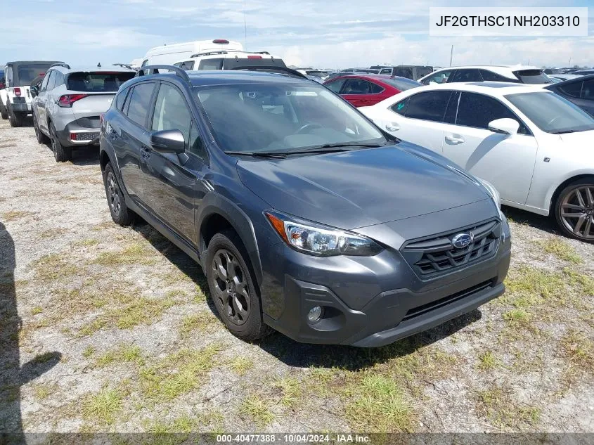 JF2GTHSC1NH203310 2022 Subaru Crosstrek Sport