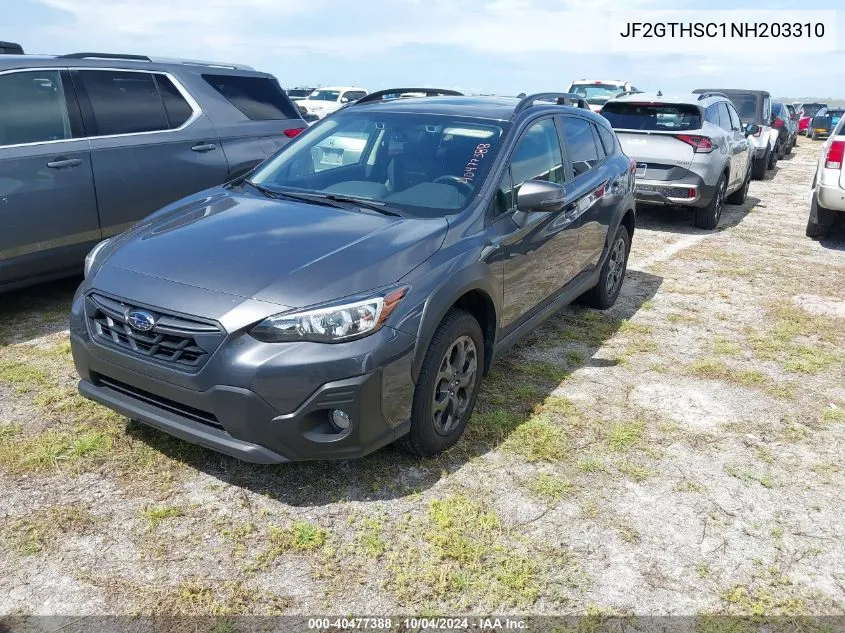 JF2GTHSC1NH203310 2022 Subaru Crosstrek Sport