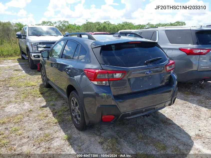 JF2GTHSC1NH203310 2022 Subaru Crosstrek Sport