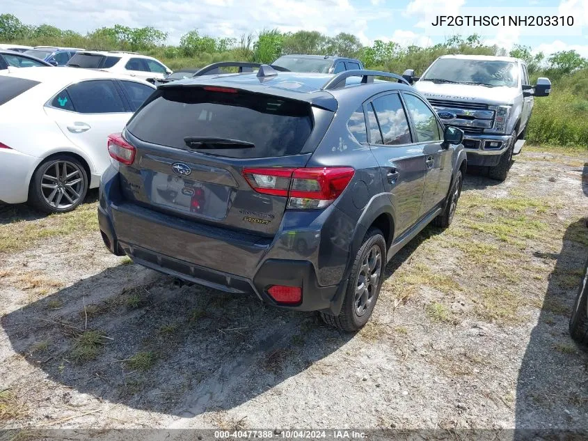 JF2GTHSC1NH203310 2022 Subaru Crosstrek Sport