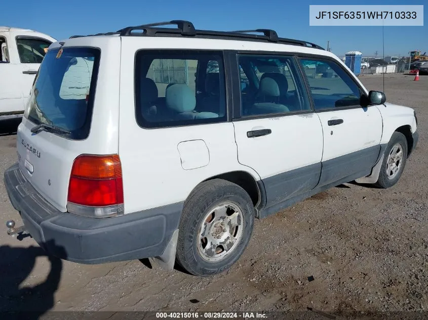 1998 Subaru Forester L VIN: JF1SF6351WH710333 Lot: 40215016