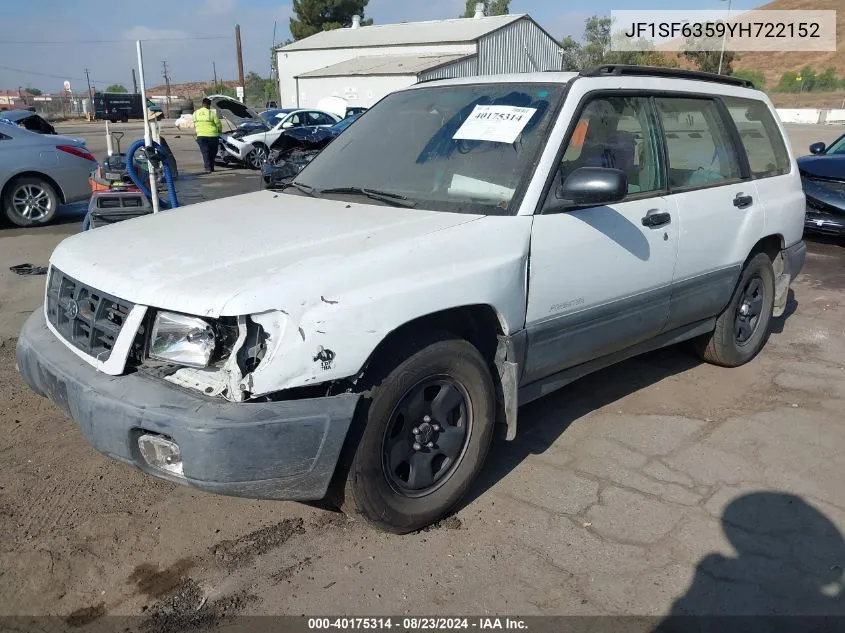 2000 Subaru Forester L VIN: JF1SF6359YH722152 Lot: 40175314