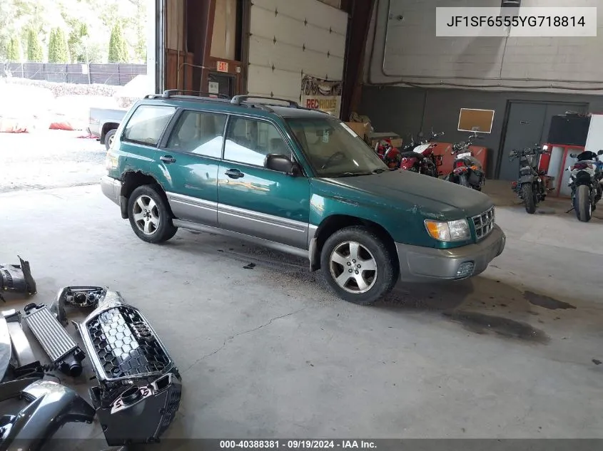 2000 Subaru Forester S VIN: JF1SF6555YG718814 Lot: 40388381