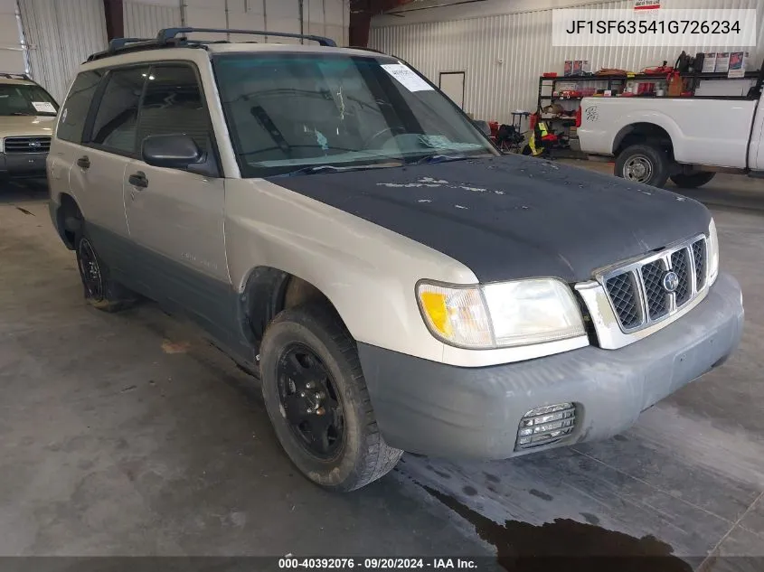 2001 Subaru Forester L VIN: JF1SF63541G726234 Lot: 40392076