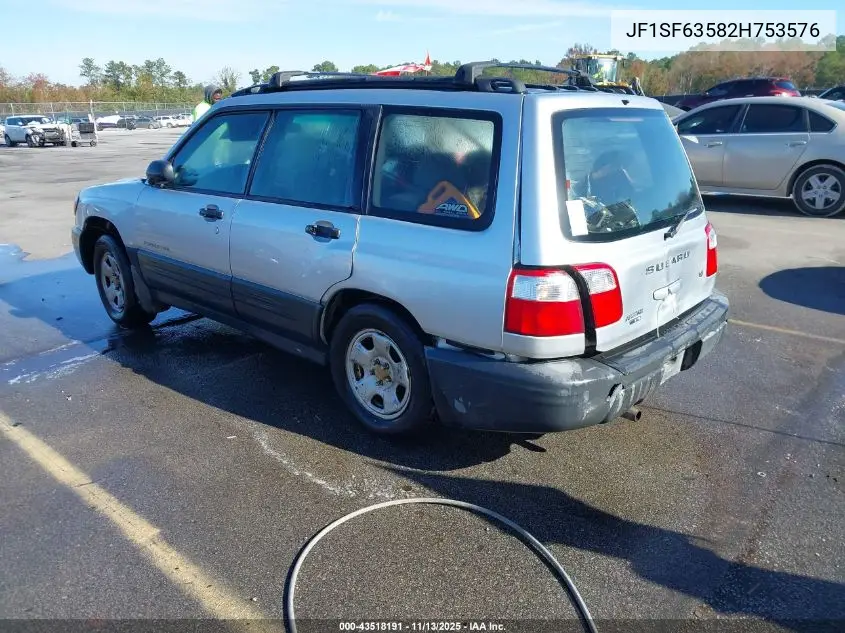 JF1SF63582H753576 2002 Subaru Forester L