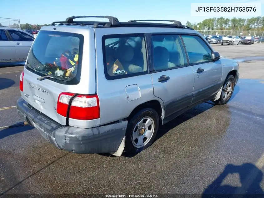 JF1SF63582H753576 2002 Subaru Forester L