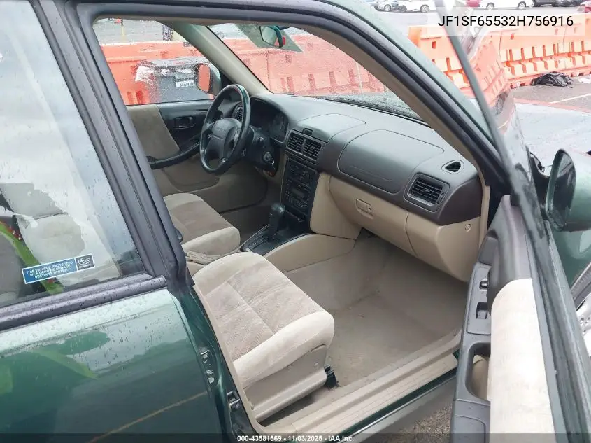 JF1SF65532H756916 2002 Subaru Forester S