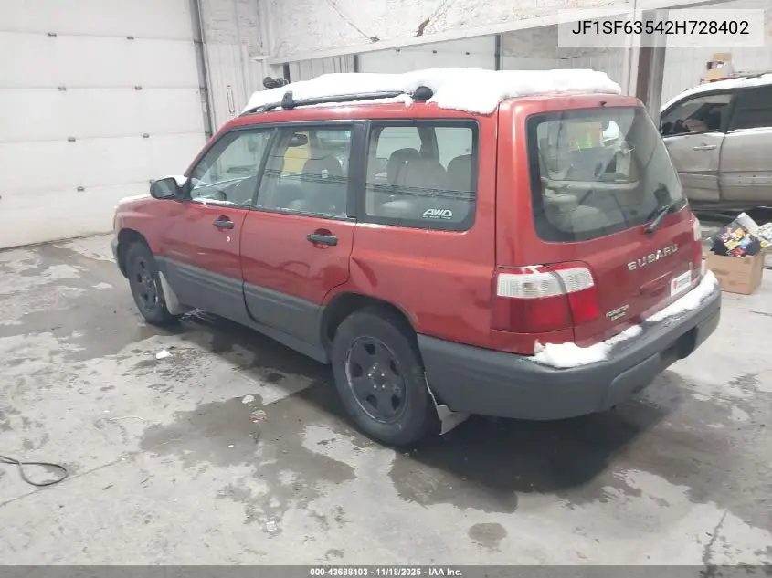 JF1SF63542H728402 2002 Subaru Forester L