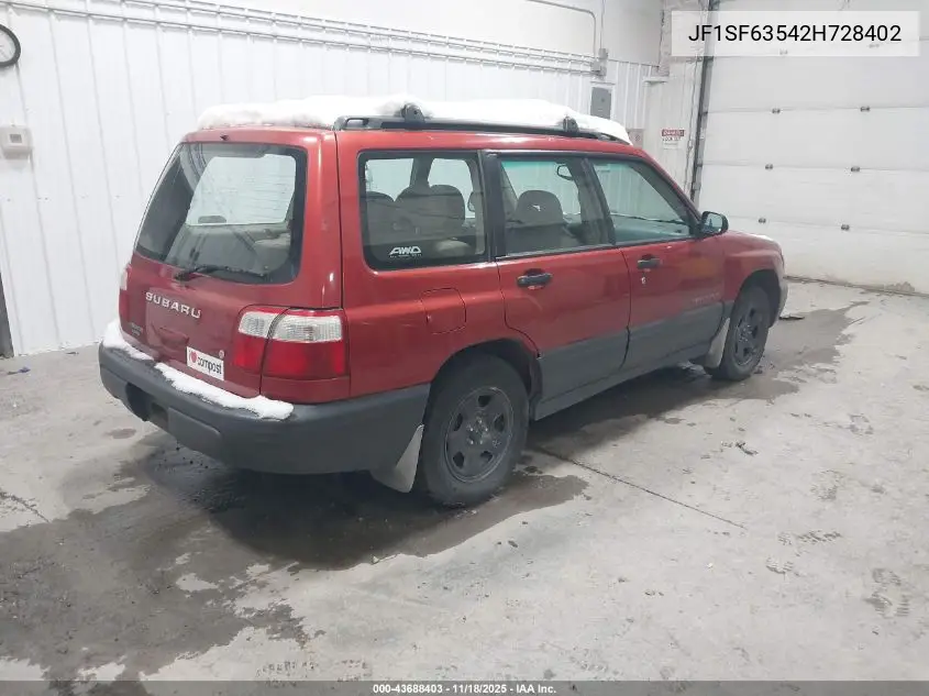 JF1SF63542H728402 2002 Subaru Forester L
