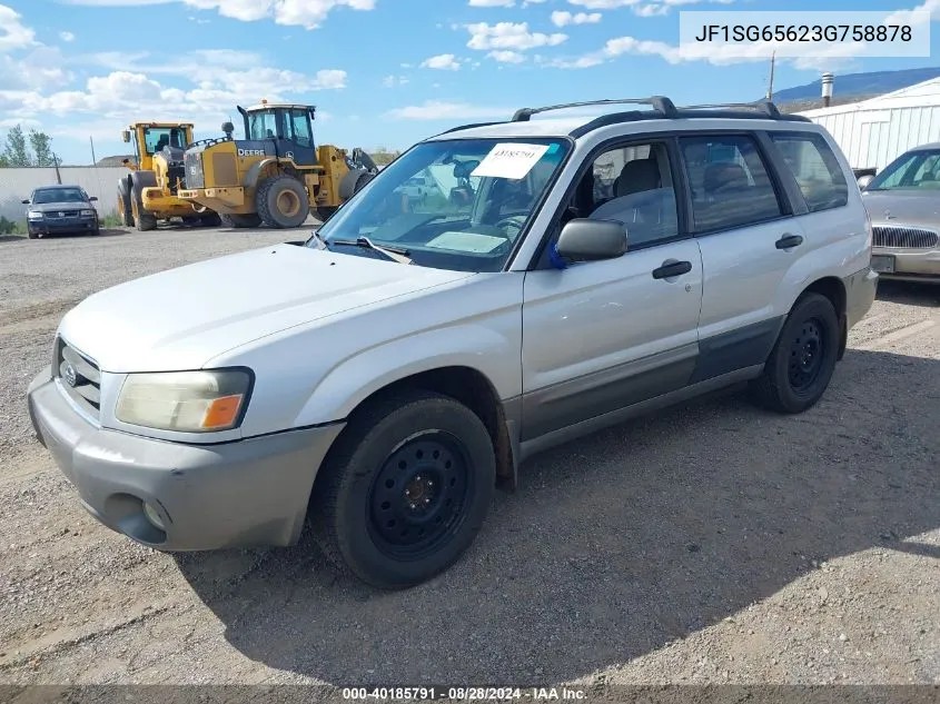 2003 Subaru Forester Xs VIN: JF1SG65623G758878 Lot: 40185791