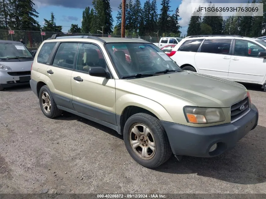 2003 Subaru Forester X VIN: JF1SG63693H763069 Lot: 40286872