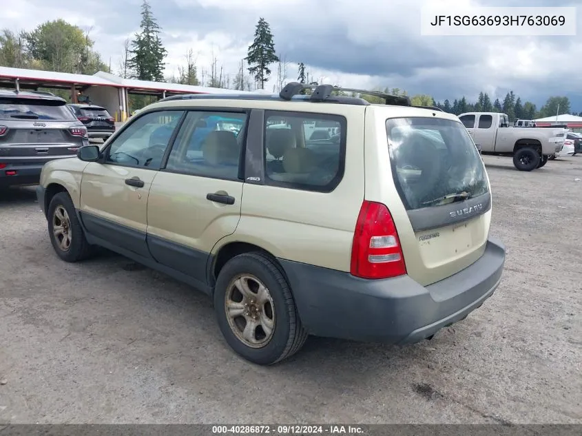 2003 Subaru Forester X VIN: JF1SG63693H763069 Lot: 40286872