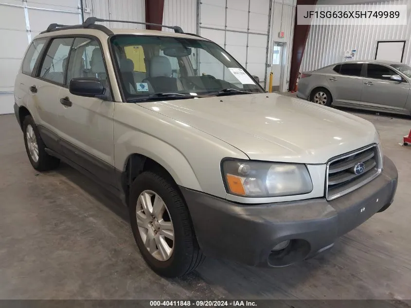 JF1SG636X5H749989 2005 Subaru Forester 2.5X