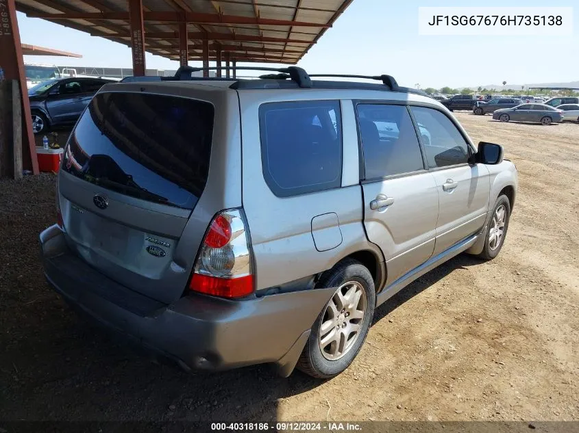 2006 Subaru Forester 2.5X L.l. Bean Edition VIN: JF1SG67676H735138 Lot: 40318186