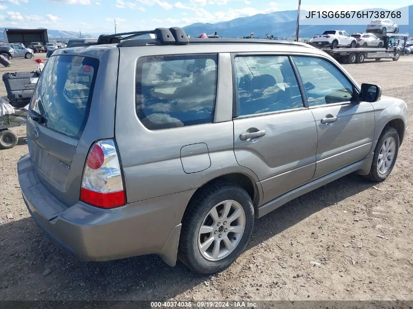 2006 Subaru Forester 2.5X VIN: JF1SG65676H738768 Lot: 40374035