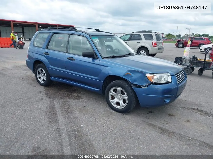 2007 Subaru Forester 2.5X VIN: JF1SG63617H748197 Lot: 40020768