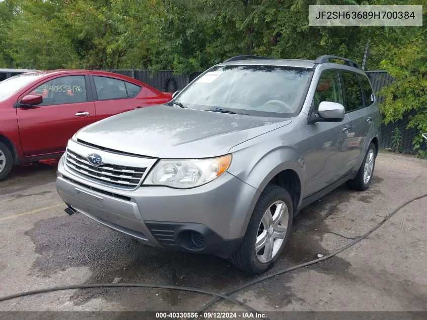 2009 Subaru Forester 2.5X VIN: JF2SH63689H700384 Lot: 40330556