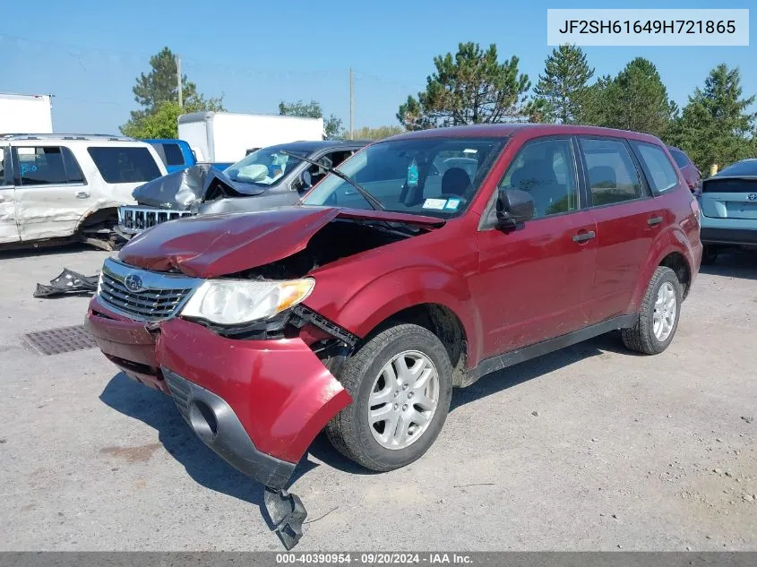 2009 Subaru Forester 2.5X VIN: JF2SH61649H721865 Lot: 40390954