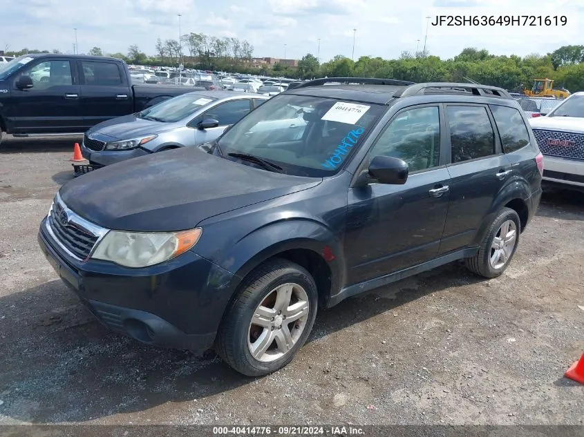 2009 Subaru Forester 2.5X VIN: JF2SH63649H721619 Lot: 40414776