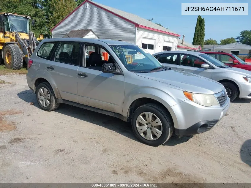 2010 Subaru Forester 2.5X VIN: JF2SH6AC4AH711671 Lot: 40361809