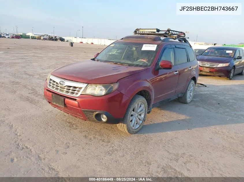 2011 Subaru Forester 2.5X Limited VIN: JF2SHBEC2BH743667 Lot: 40186449