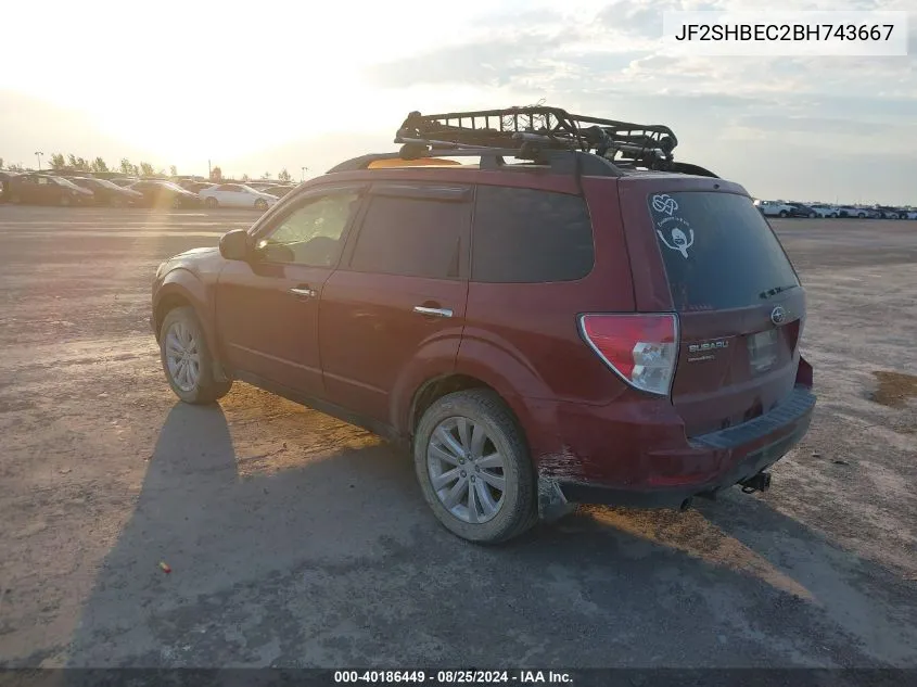 2011 Subaru Forester 2.5X Limited VIN: JF2SHBEC2BH743667 Lot: 40186449