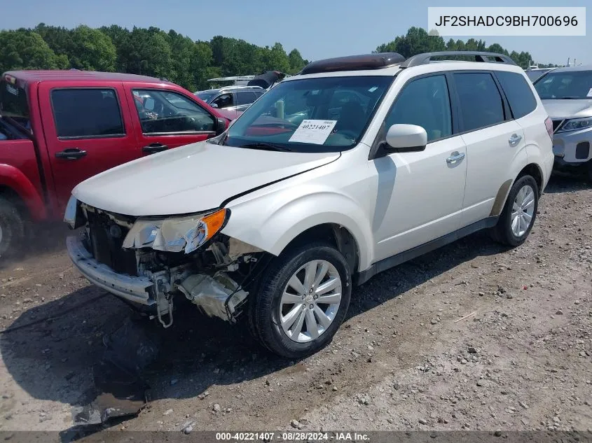 2011 Subaru Forester 2.5X Premium VIN: JF2SHADC9BH700696 Lot: 40221407