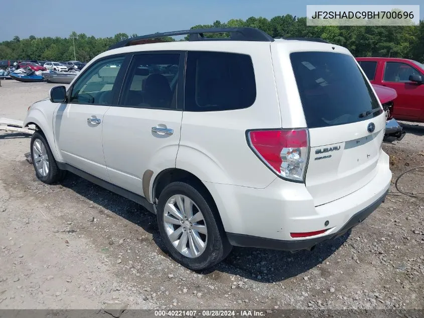 2011 Subaru Forester 2.5X Premium VIN: JF2SHADC9BH700696 Lot: 40221407