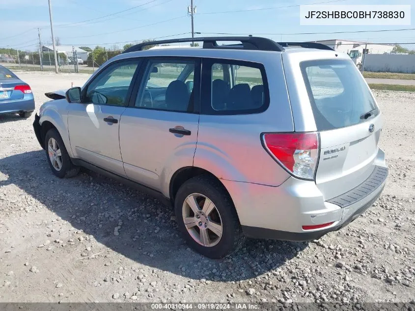 2011 Subaru Forester 2.5X VIN: JF2SHBBC0BH738830 Lot: 40310944