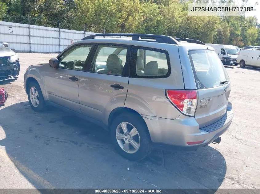 2011 Subaru Forester 2.5X VIN: JF2SHABC5BH717188 Lot: 40390623