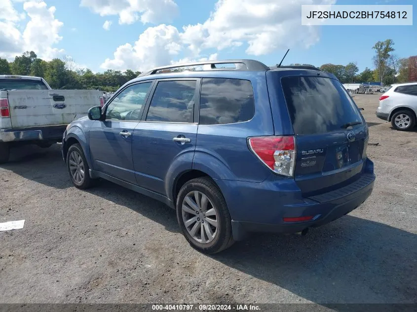 2011 Subaru Forester 2.5X Premium VIN: JF2SHADC2BH754812 Lot: 40410797