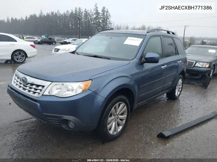 JF2SHAECXBH771386 2011 Subaru Forester 2.5X Limited