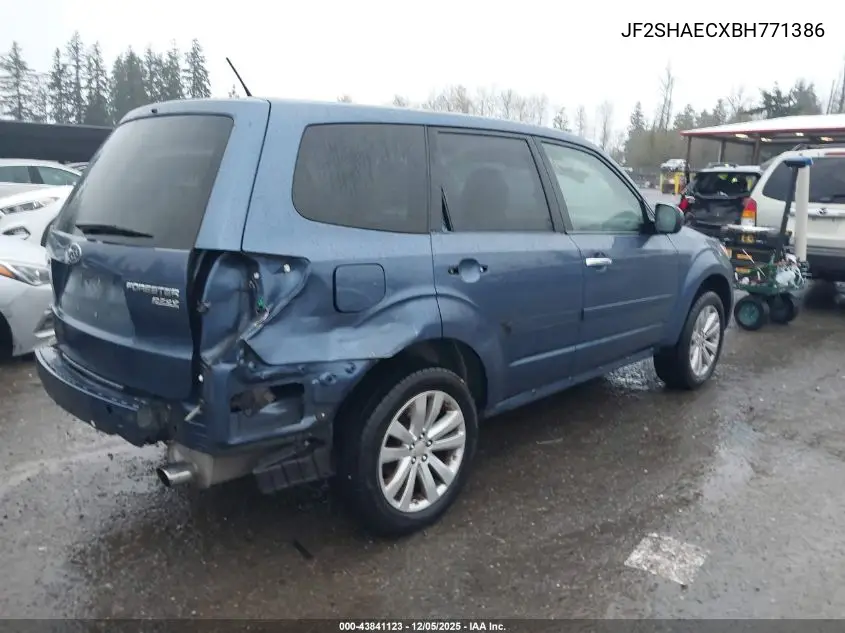 JF2SHAECXBH771386 2011 Subaru Forester 2.5X Limited