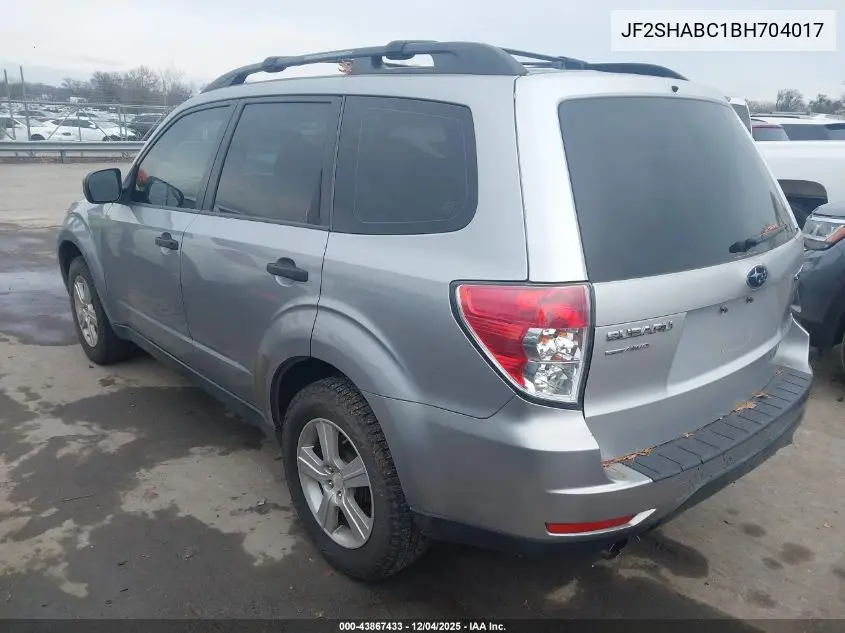 JF2SHABC1BH704017 2011 Subaru Forester 2.5X