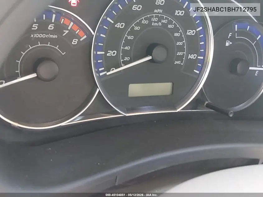 JF2SHABC1BH712795 2011 Subaru Forester 2.5X