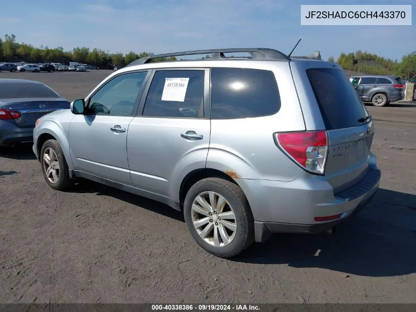 JF2SHADC6CH443370 2012 Subaru Forester 2.5X Premium