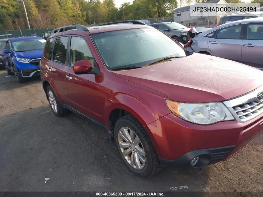 2012 Subaru Forester 2.5X Premium VIN: JF2SHADC0CH425494 Lot: 40365309