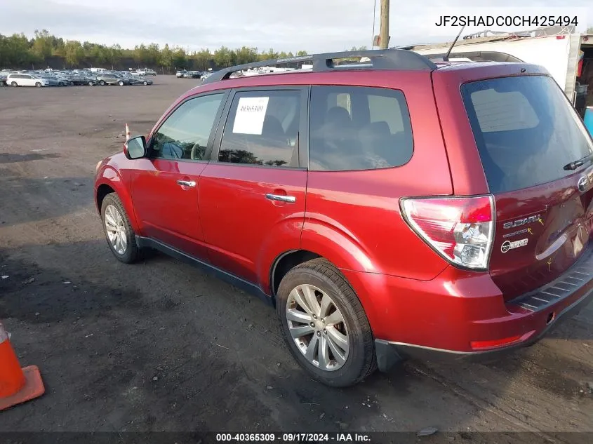 2012 Subaru Forester 2.5X Premium VIN: JF2SHADC0CH425494 Lot: 40365309