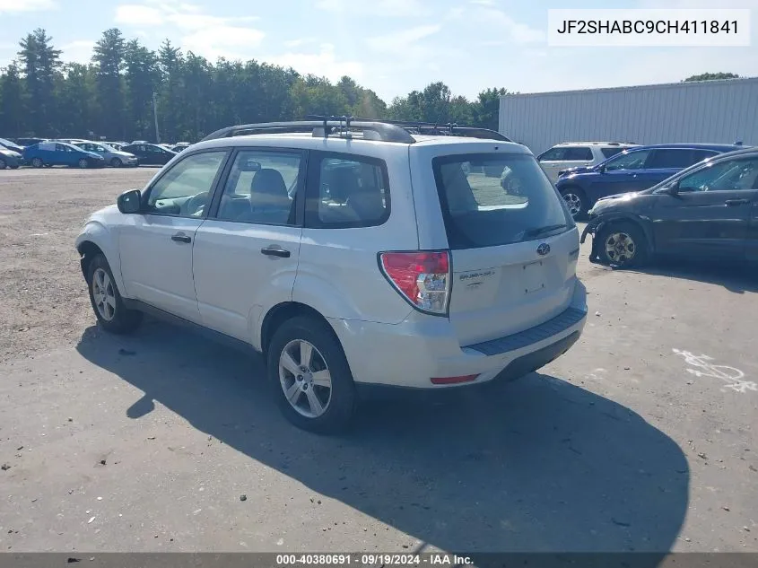 JF2SHABC9CH411841 2012 Subaru Forester 2.5X