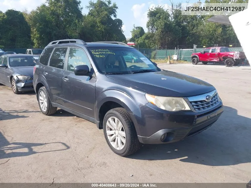 2012 Subaru Forester 2.5X Limited VIN: JF2SHAEC4CH412987 Lot: 40408643