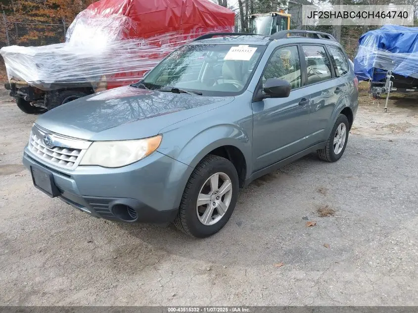 JF2SHABC4CH464740 2012 Subaru Forester 2.5X