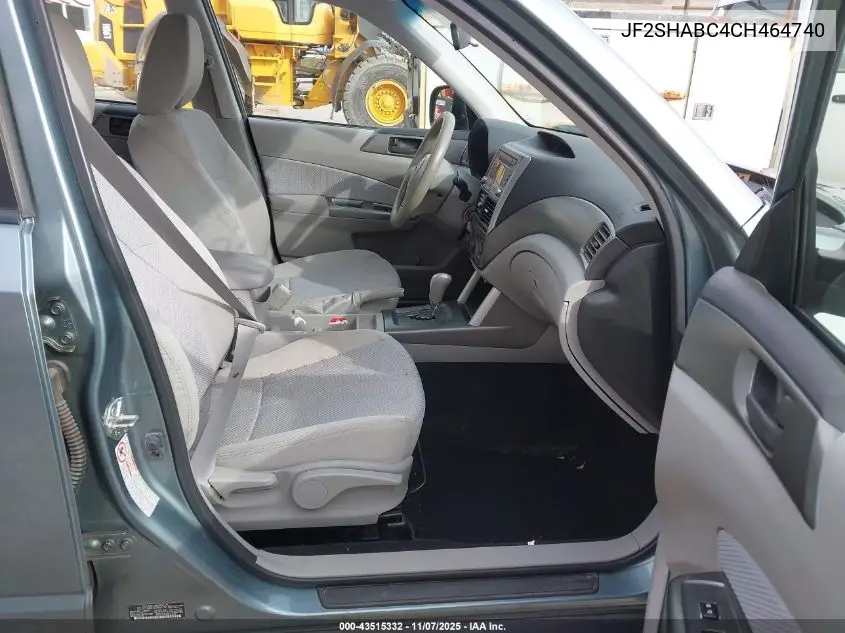 JF2SHABC4CH464740 2012 Subaru Forester 2.5X