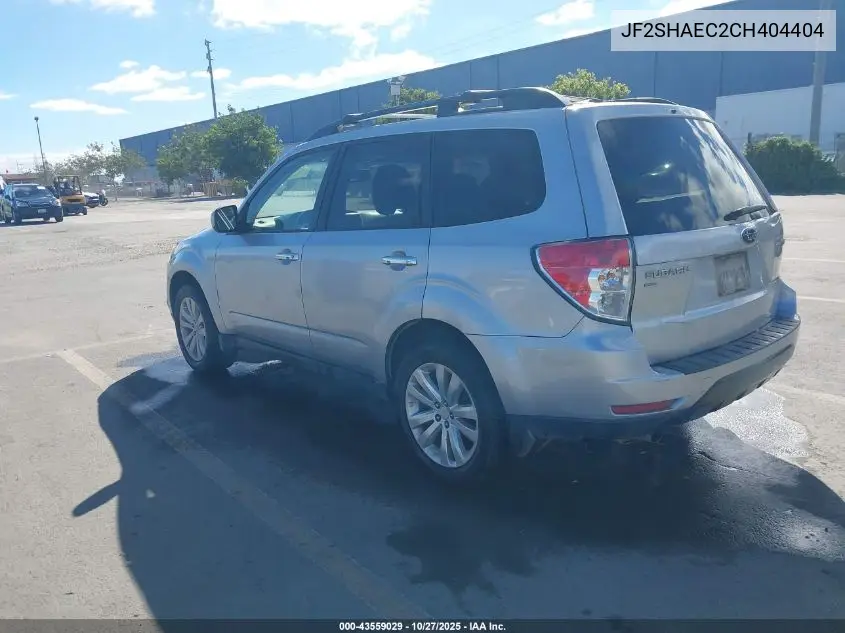 JF2SHAEC2CH404404 2012 Subaru Forester 2.5X Limited