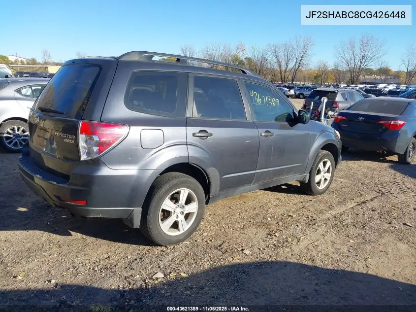 JF2SHABC8CG426448 2012 Subaru Forester 2.5X