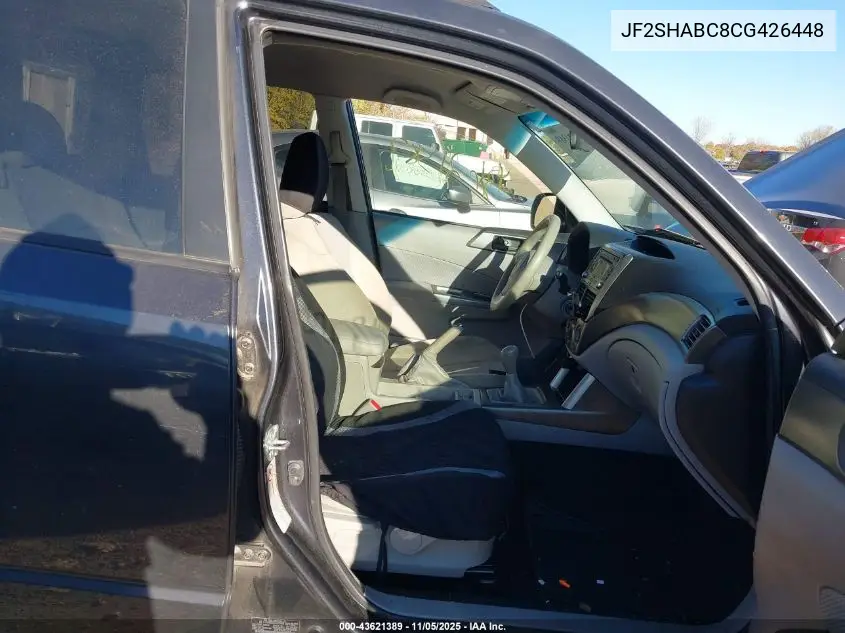 JF2SHABC8CG426448 2012 Subaru Forester 2.5X